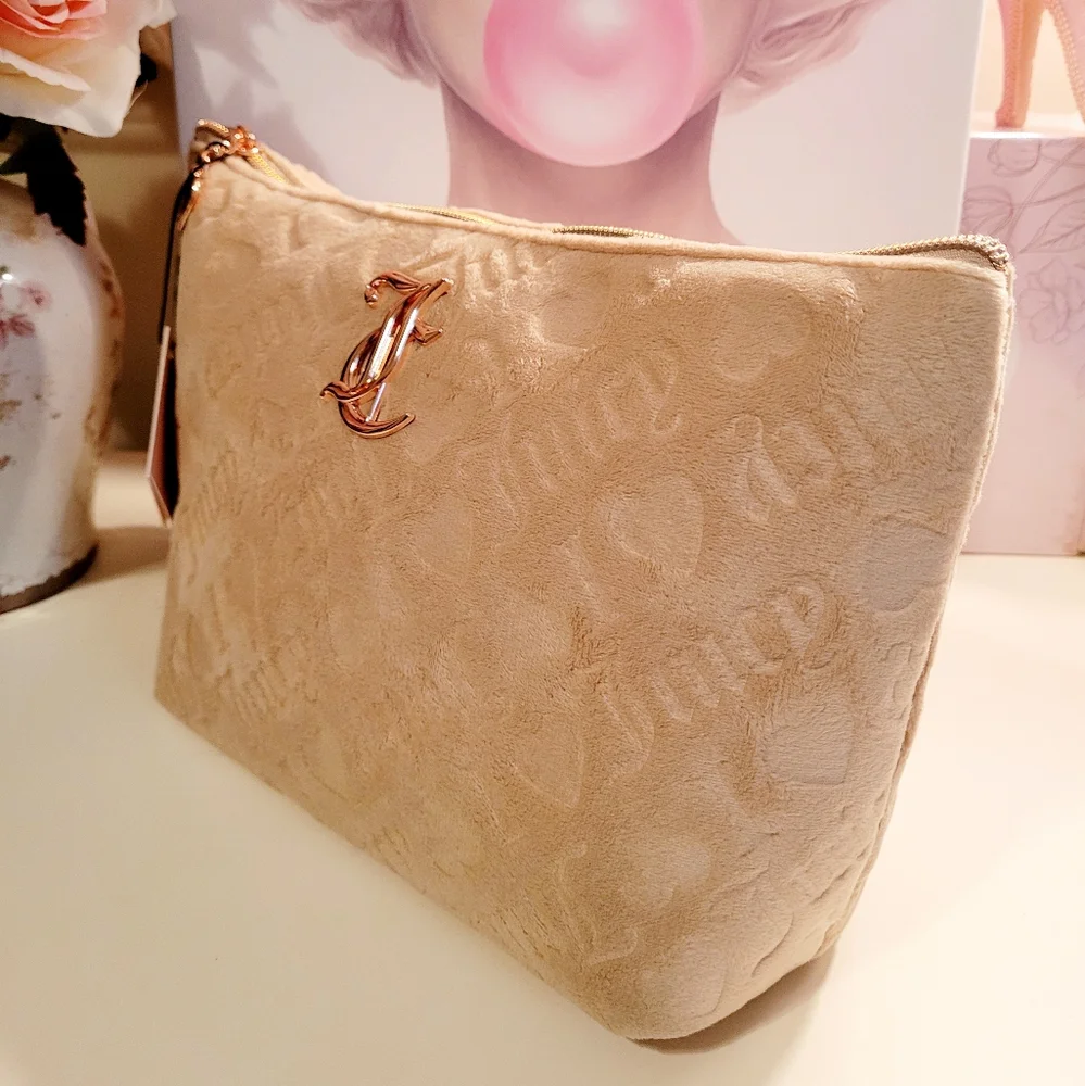 🌺Juicy Couture Logo Cosmetic Bag Cosmetic Case Travel Bag